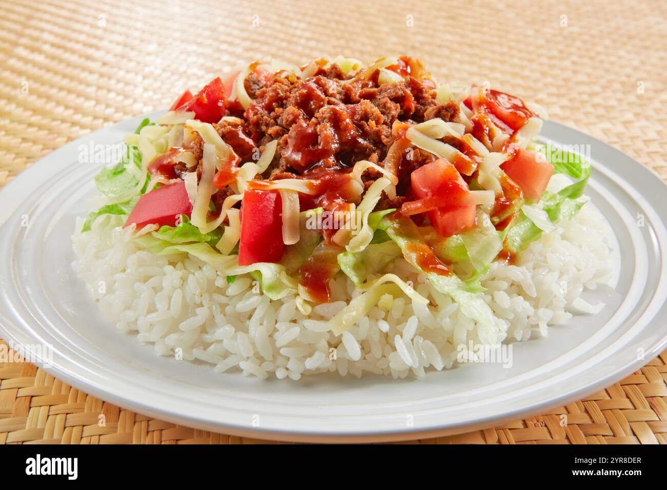 Taco rice Stock Photo