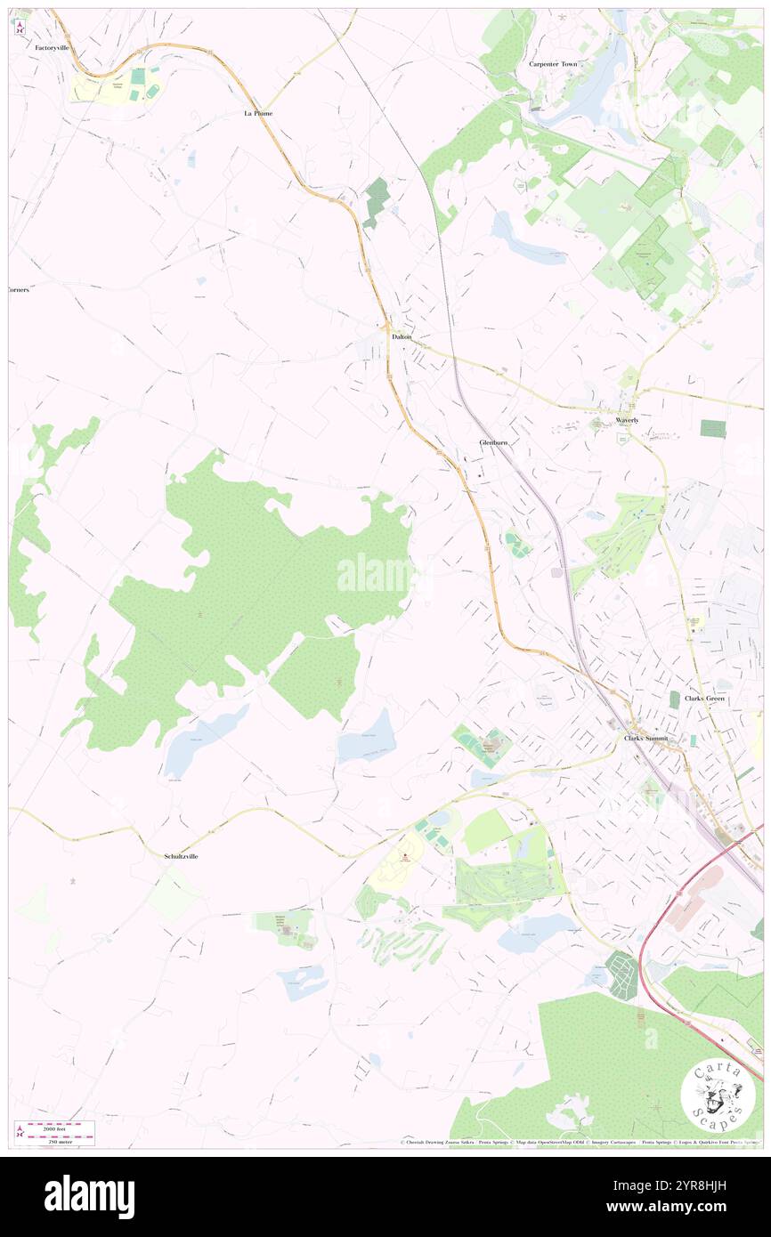 Township of Glenburn, Lackawanna County, US, United States, Pennsylvania, N 41 30' 36'', S 75 44' 17'', map, Cartascapes Map published in 2024. Explore Cartascapes, a map revealing Earth's diverse landscapes, cultures, and ecosystems. Journey through time and space, discovering the interconnectedness of our planet's past, present, and future. Stock Photo