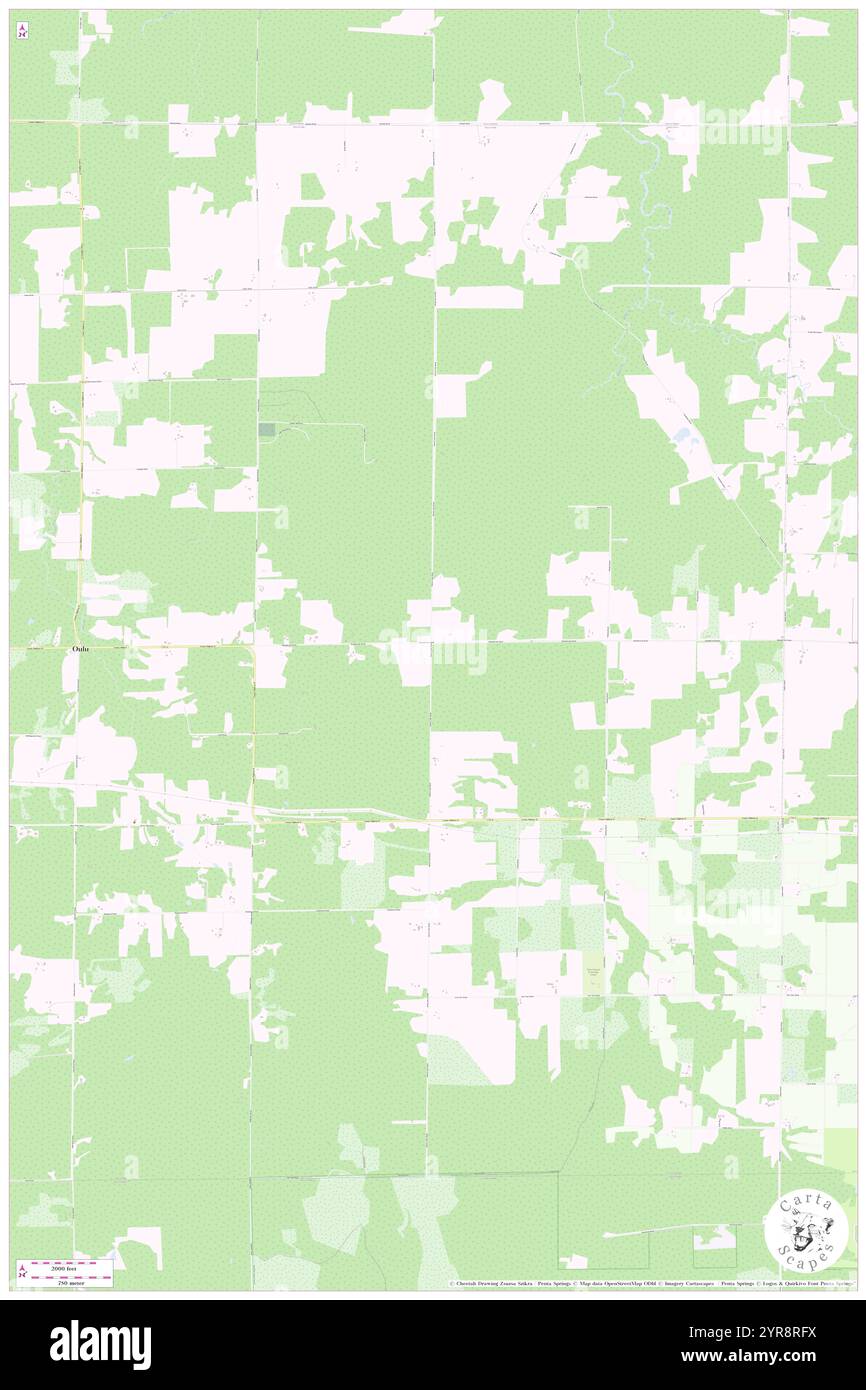 Town of Oulu, Bayfield County, US, United States, Wisconsin, N 46 37' 58'', S 91 29' 23'', map, Cartascapes Map published in 2024. Explore Cartascapes, a map revealing Earth's diverse landscapes, cultures, and ecosystems. Journey through time and space, discovering the interconnectedness of our planet's past, present, and future. Stock Photo