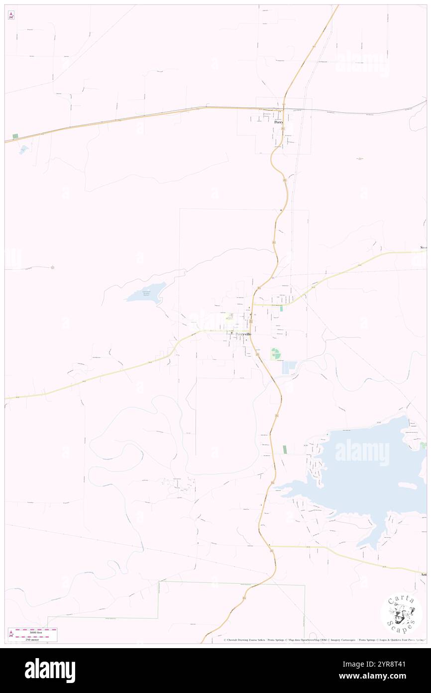 Township of Fourche Lafave, Perry County, US, United States, Arkansas, N 35 0' 24'', S 92 48' 33'', map, Cartascapes Map published in 2024. Explore Cartascapes, a map revealing Earth's diverse landscapes, cultures, and ecosystems. Journey through time and space, discovering the interconnectedness of our planet's past, present, and future. Stock Photo