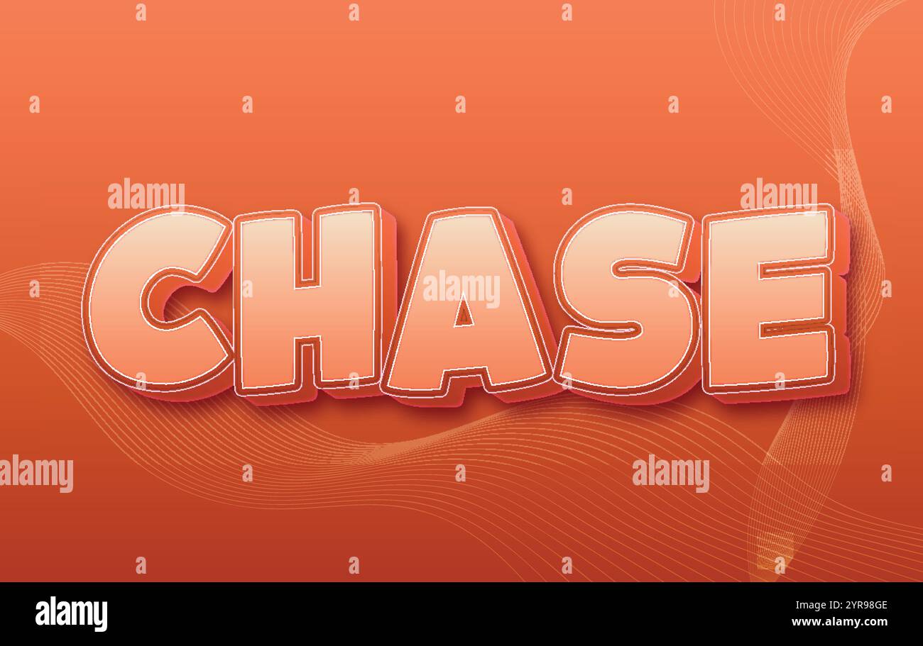 3D Editable Vector Style Text Effect Stock Vector
