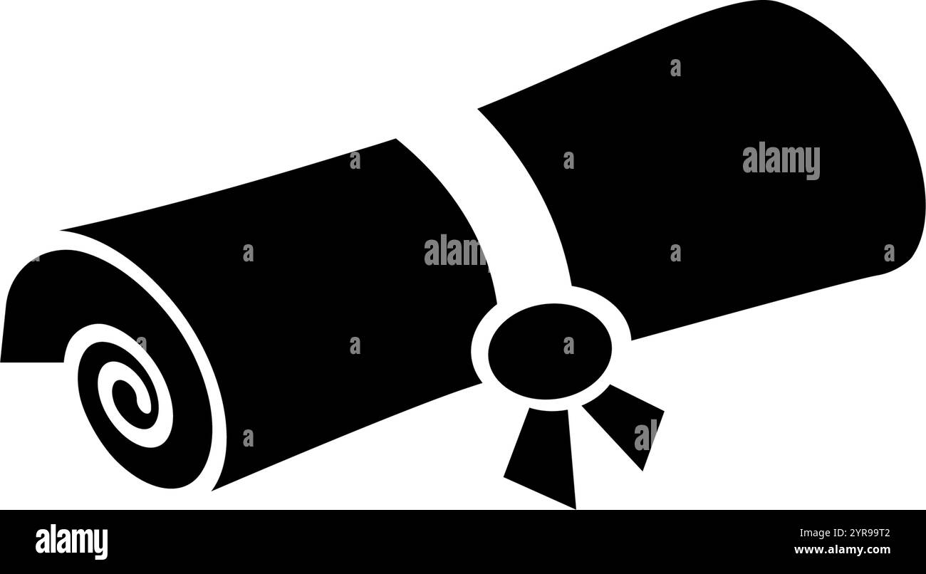 Diploma with a ribbon Black and White Stock Photos & Images - Alamy