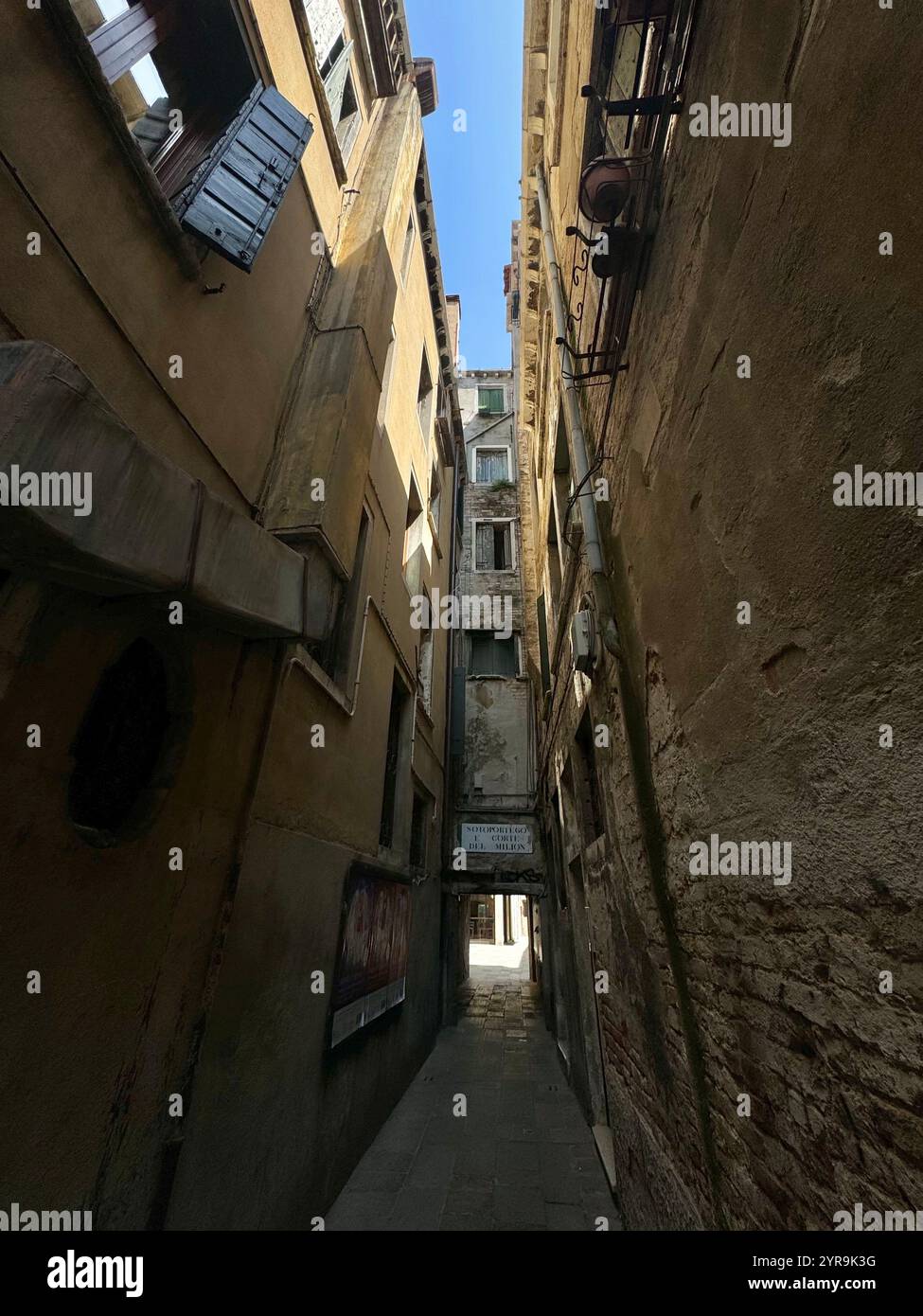 Elegant Italian streetscape with warm tones and historic charm. - Smartphone Captured Stock Image