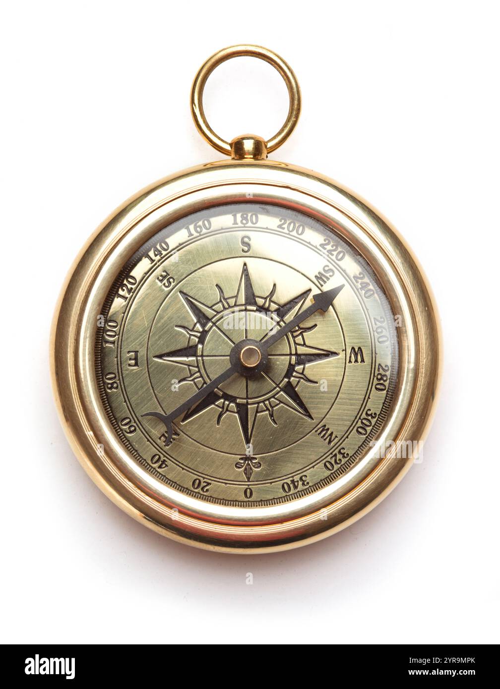 Vintage compass isolated on white background Stock Photo - Alamy