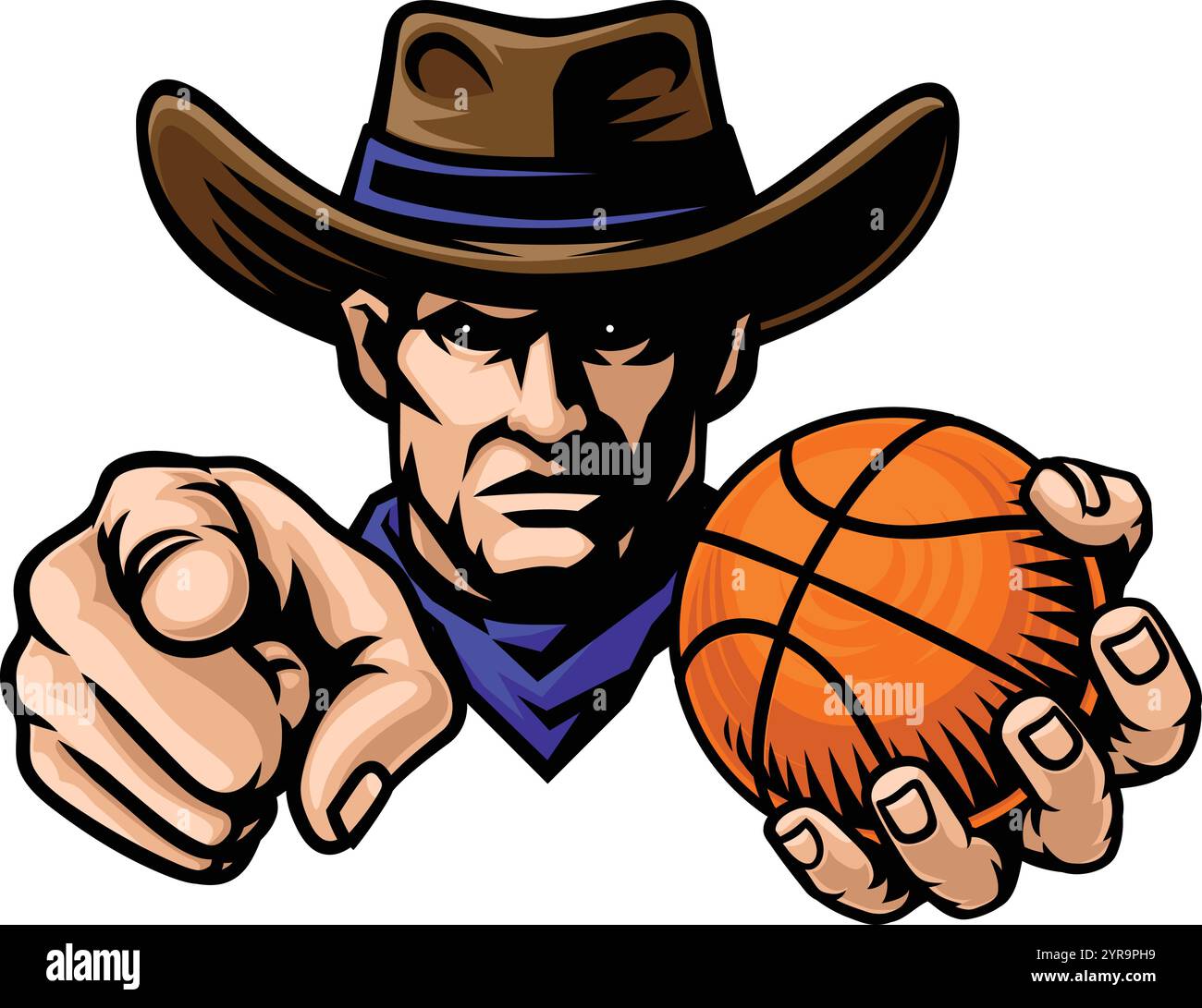 Cowboy Man Basketball Cowboys Sports Team Mascot Stock Vector Image \u0026 Art -  Alamy, image size:1300x1091