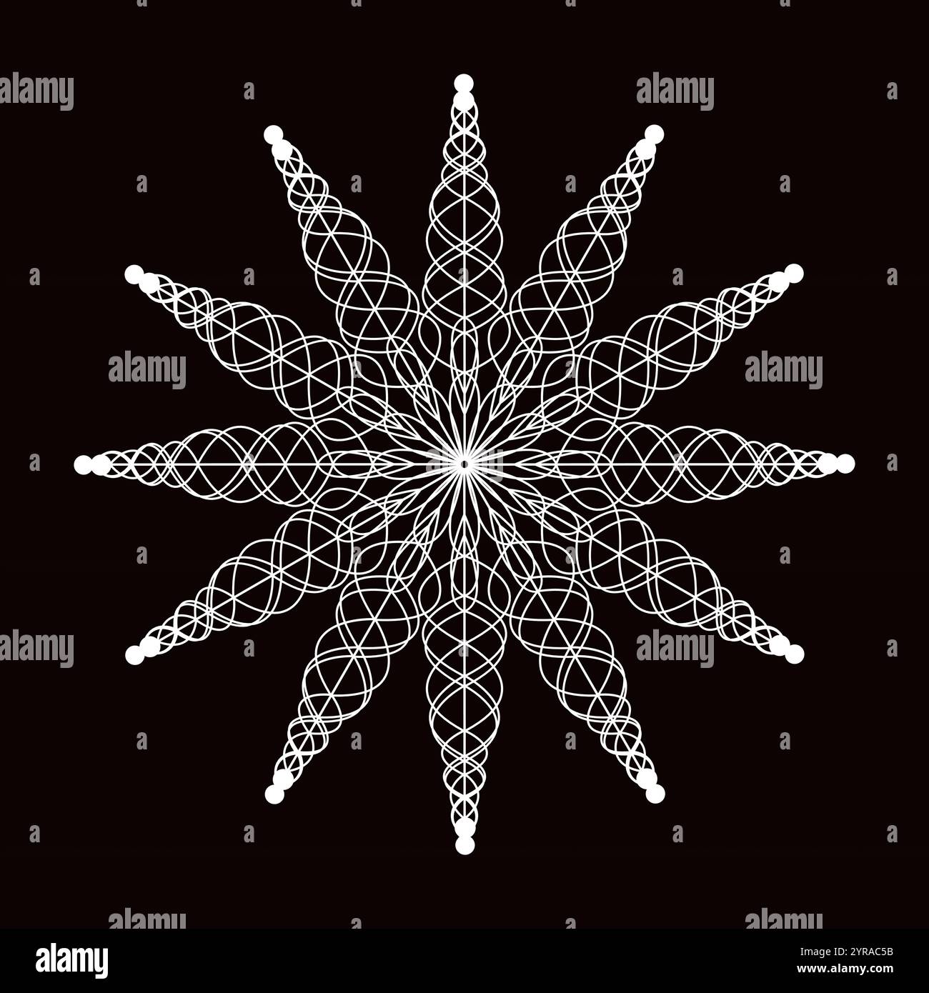 A Geometric Mandala Design Stock Vector