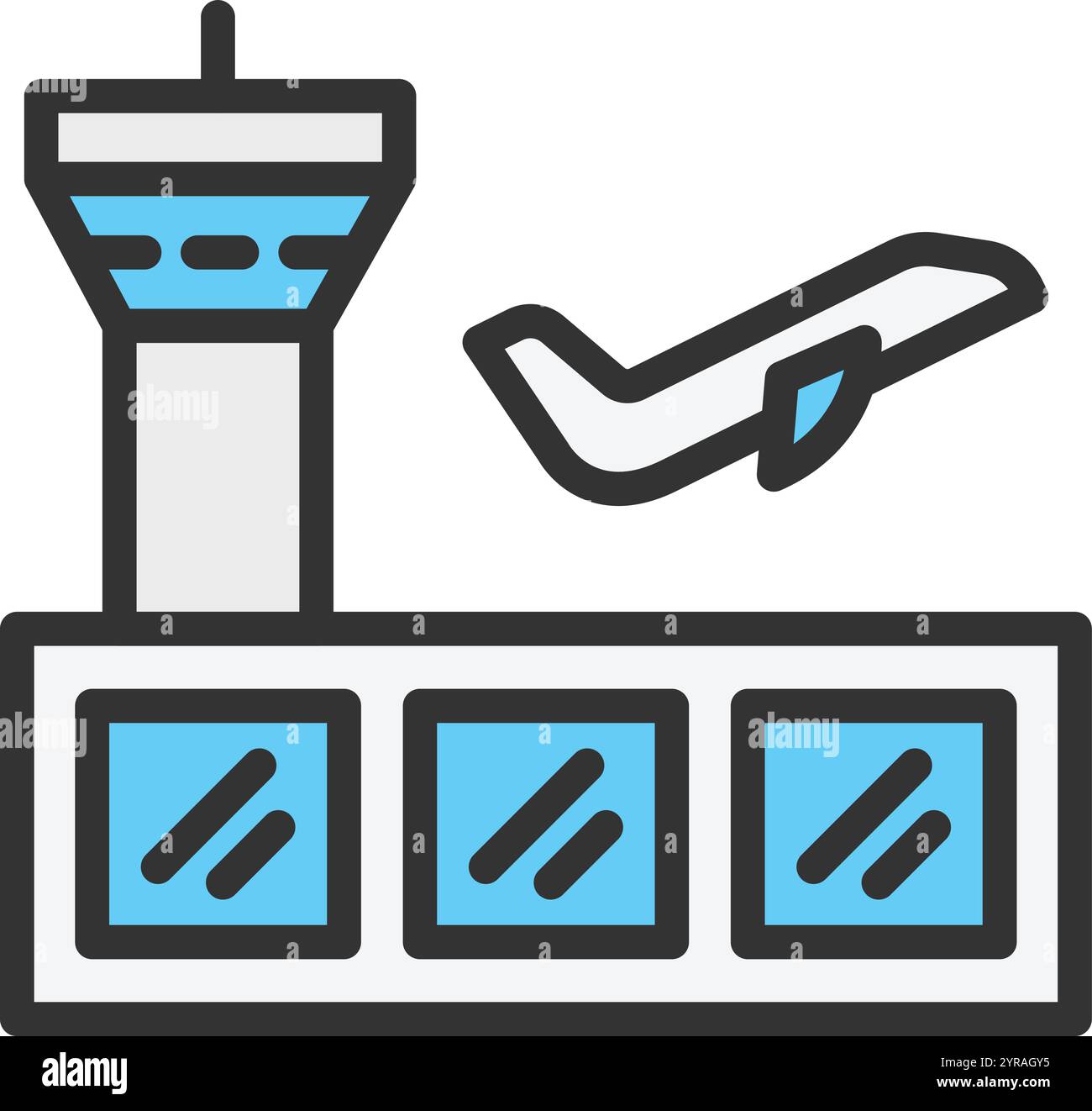 Airport icon vector image. Suitable for mobile application web application and print media. Stock Vector