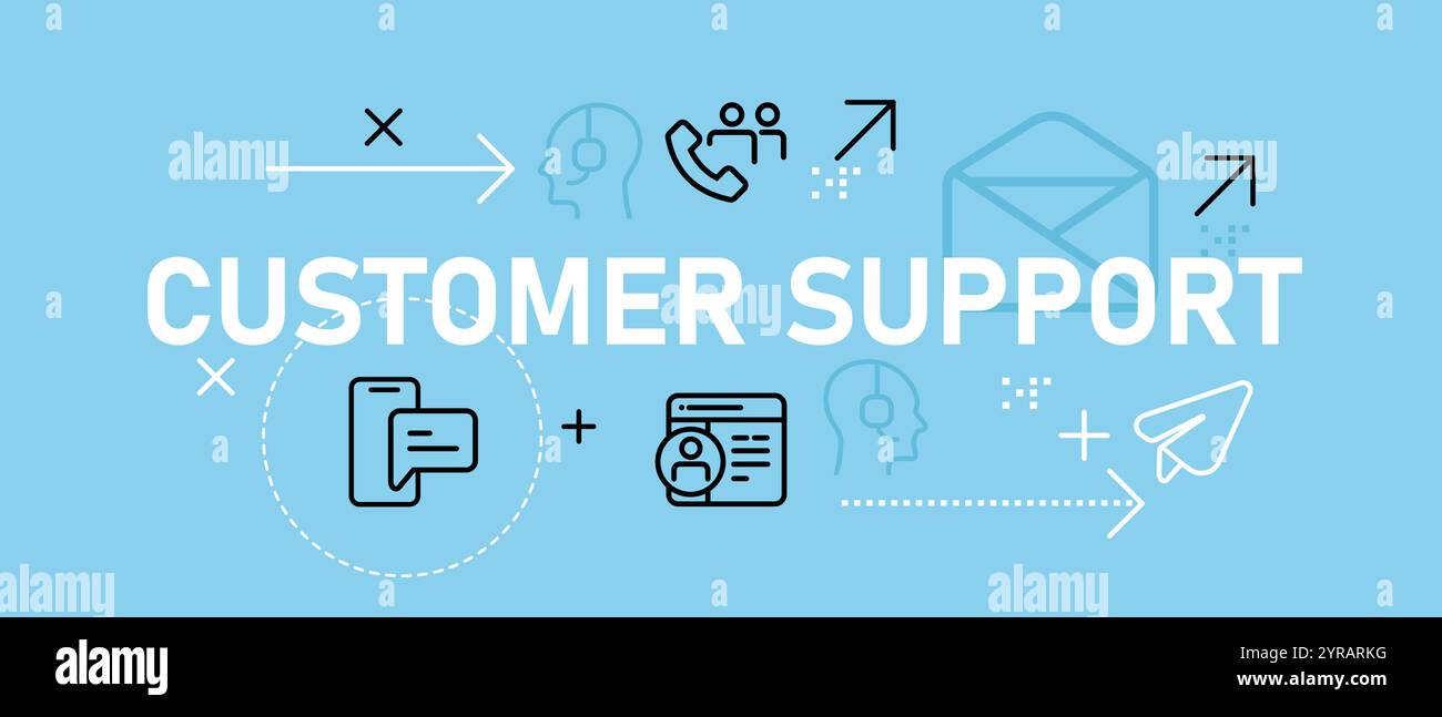 Vector banner call center Stock Vector Images - Alamy