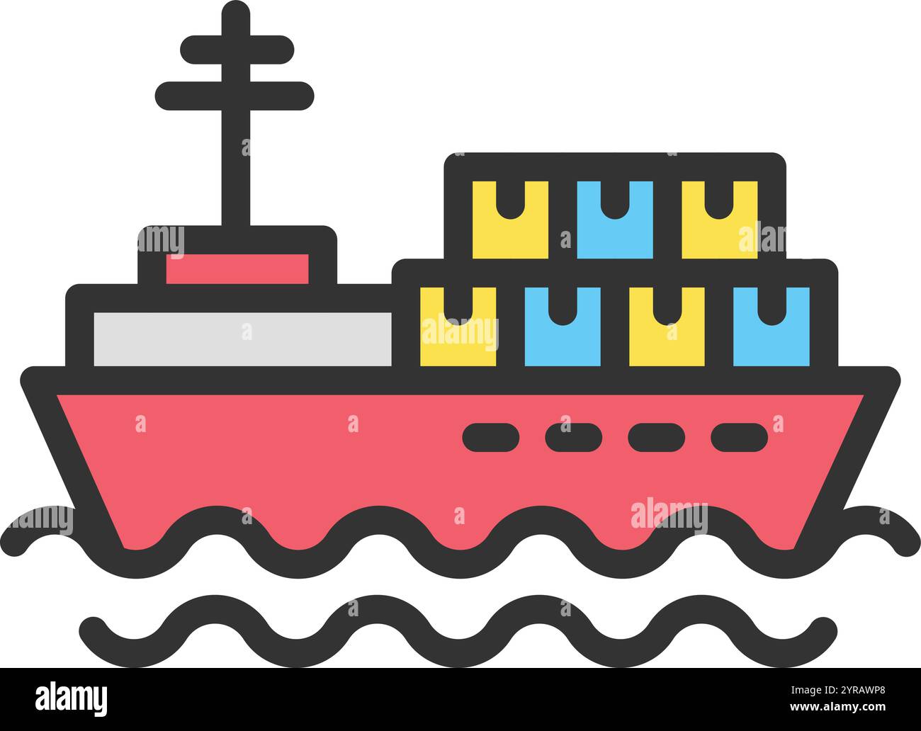 Cargo Ship icon vector image. Suitable for mobile application web ...