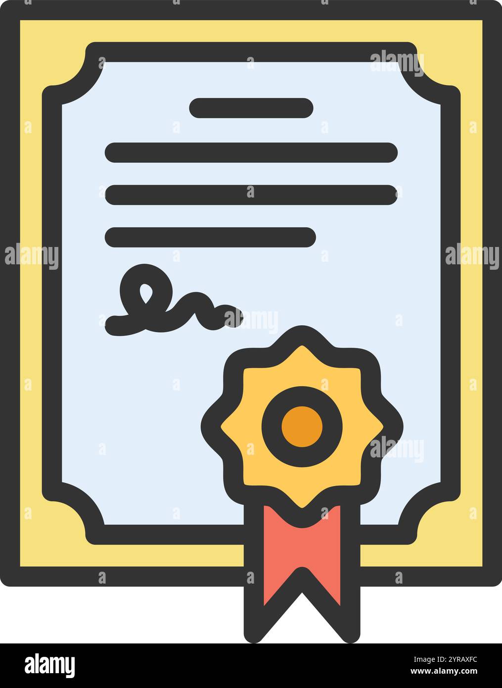 Certificate icon vector image. Suitable for mobile application web application and print media. Stock Vector