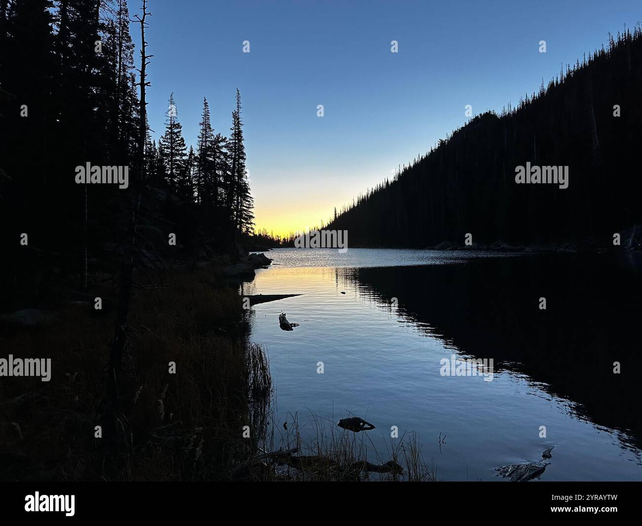 Sunrise Lake - Smartphone Captured Stock Image