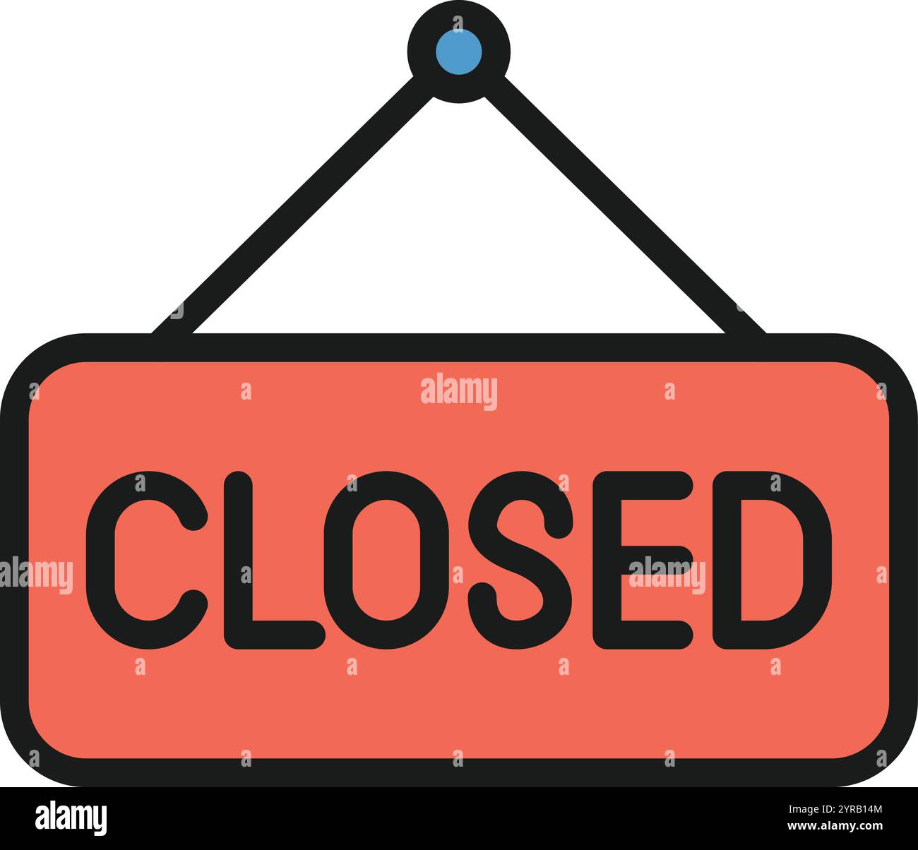 Closed Sign icon vector image. Suitable for mobile application web application and print media. Stock Vector
