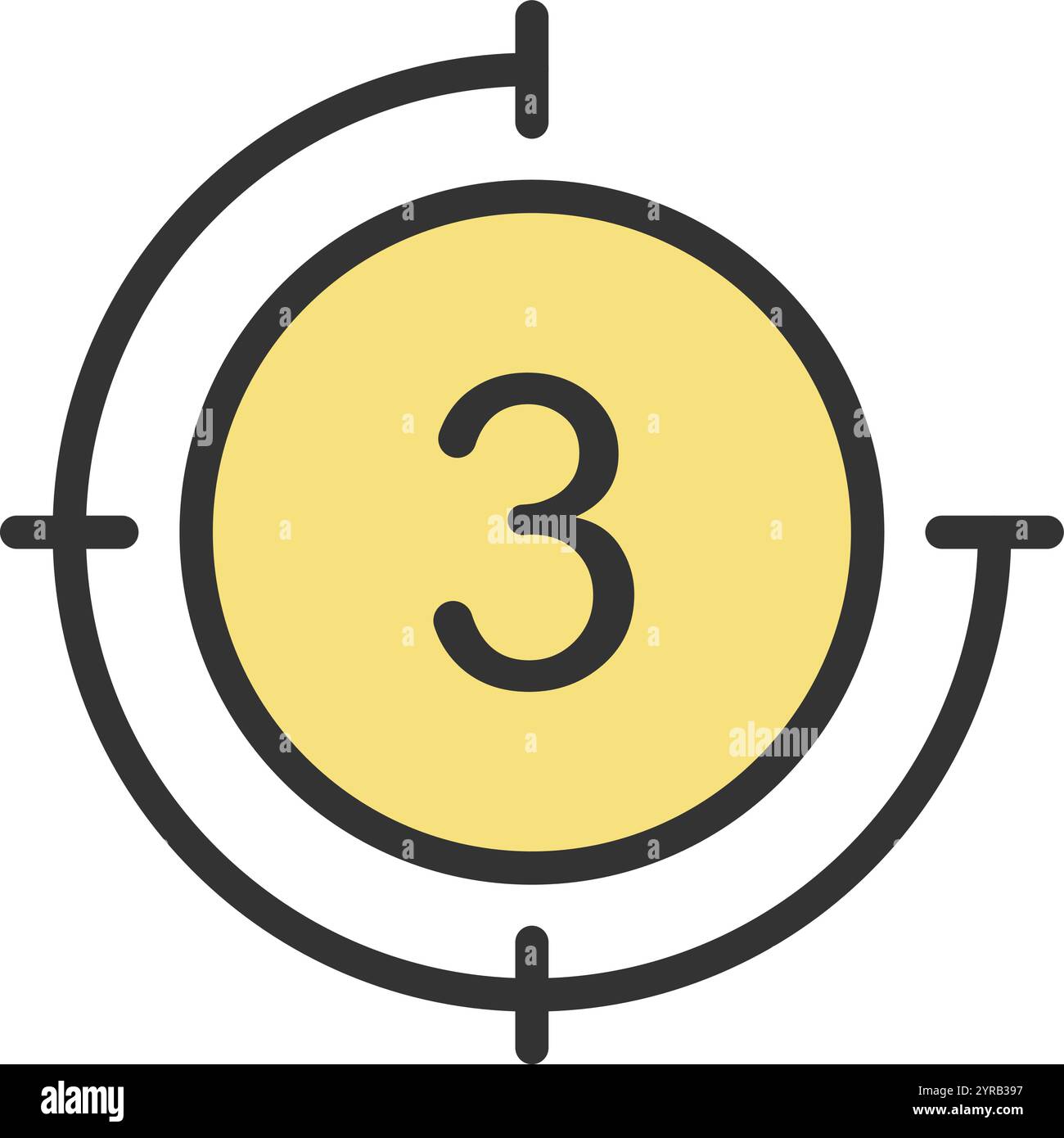 Countdown icon vector image. Suitable for mobile application web application and print media. Stock Vector