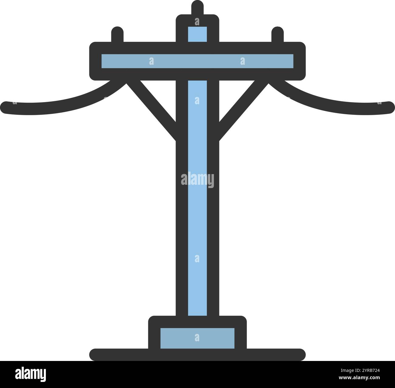 Electric Pole icon vector image. Suitable for mobile application web application and print media. Stock Vector