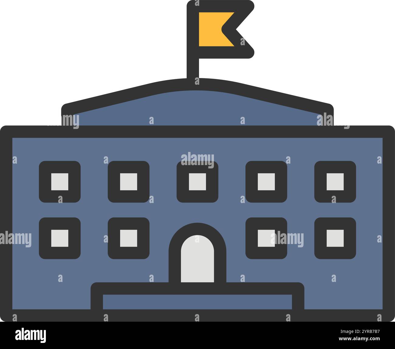 Embassy icon vector image. Suitable for mobile application web application and print media. Stock Vector