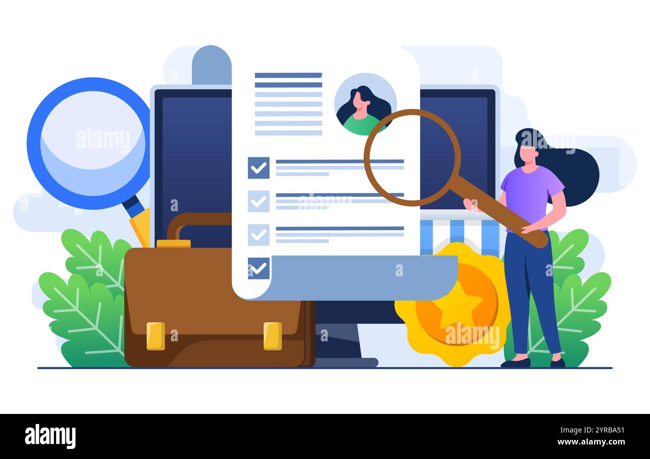 Job interview manager in Stock Vector Images Alamy