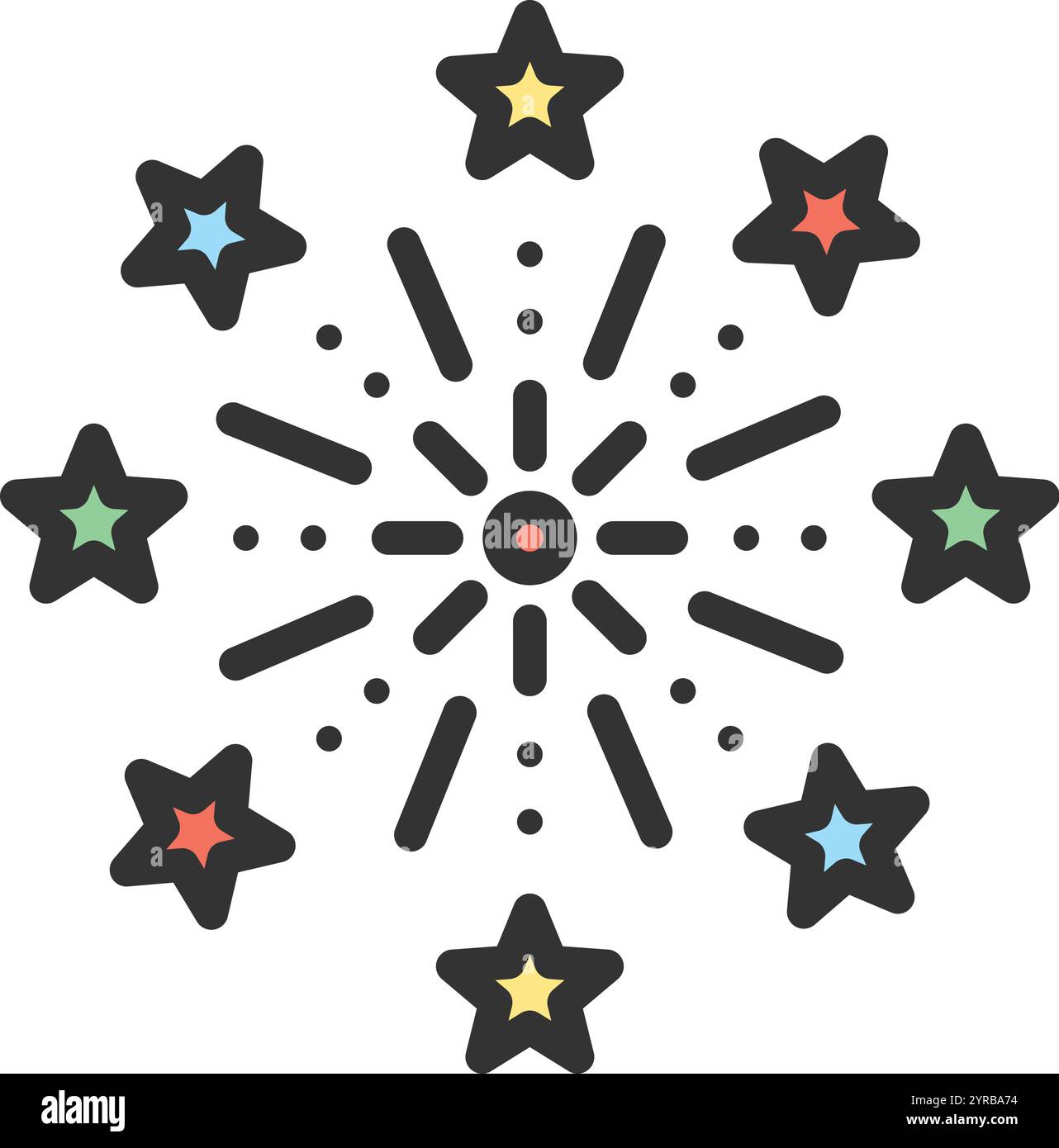 Fireworks icon vector image. Suitable for mobile application web application and print media. Stock Vector