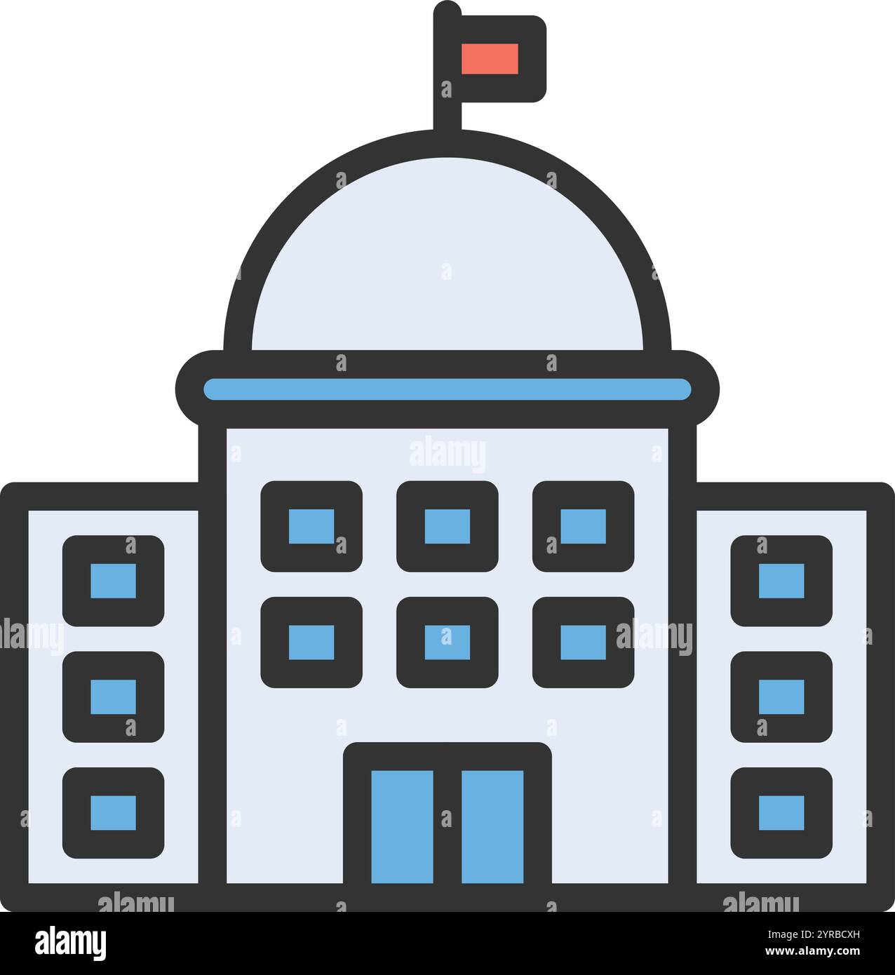 Government icon vector image. Suitable for mobile application web application and print media. Stock Vector