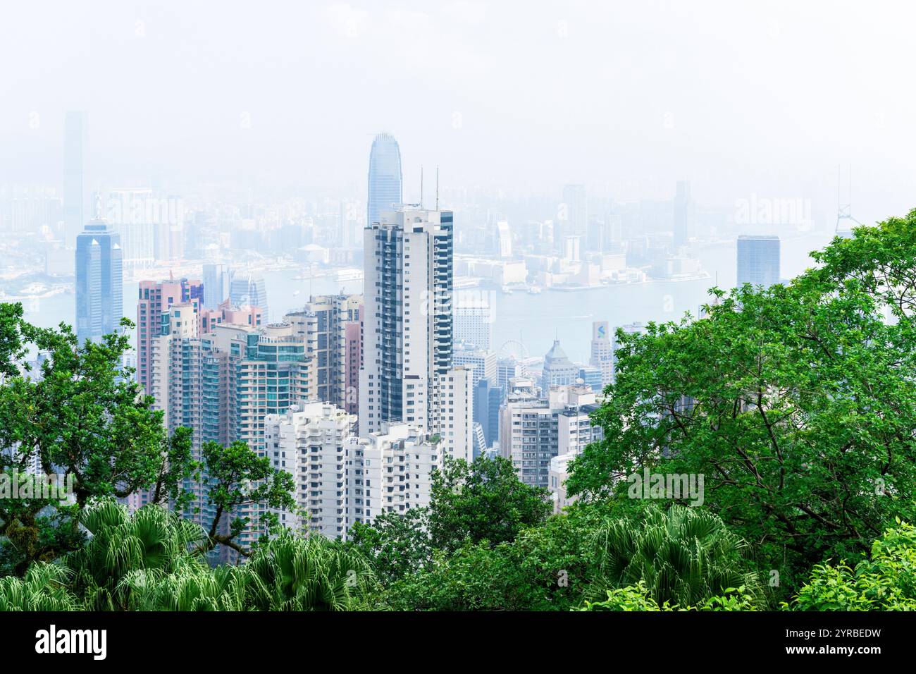 Hong Kong skyline seen from Victoria Peak Stock Photo - Alamy