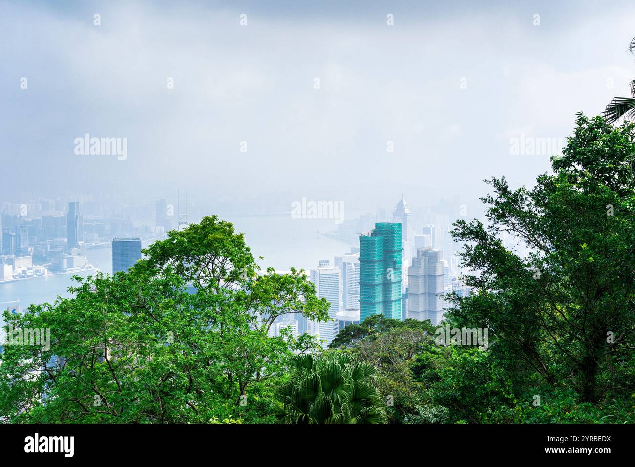 Hong Kong skyline seen from Victoria Peak Stock Photo - Alamy