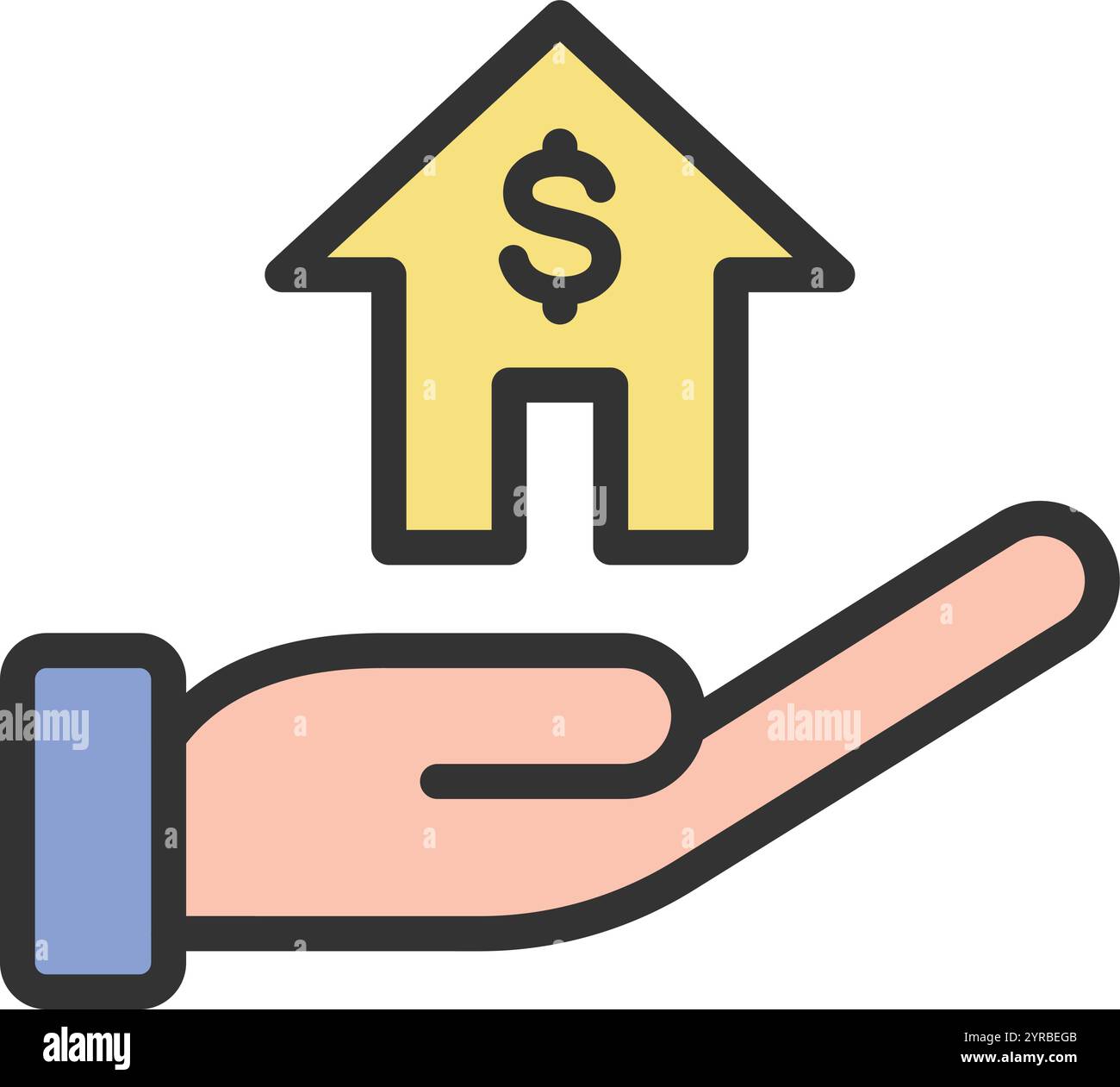 Home Loan icon vector image. Suitable for mobile application web application and print media. Stock Vector