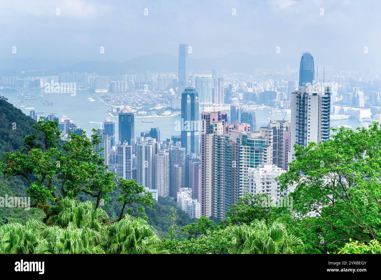 Hong Kong skyline seen from Victoria Peak Stock Photo - Alamy