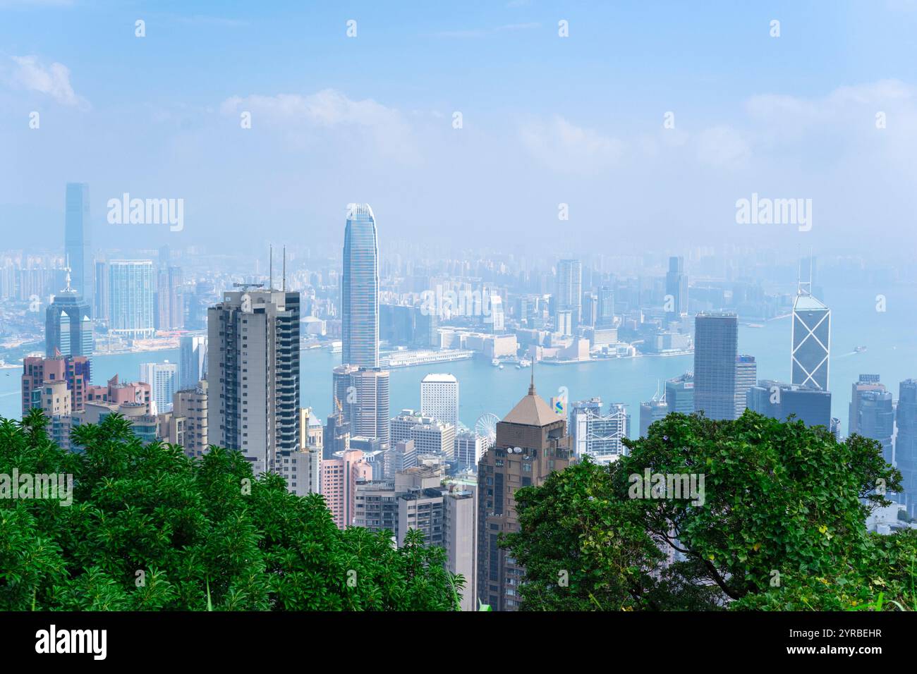 Hong Kong skyline seen from Victoria Peak Stock Photo - Alamy