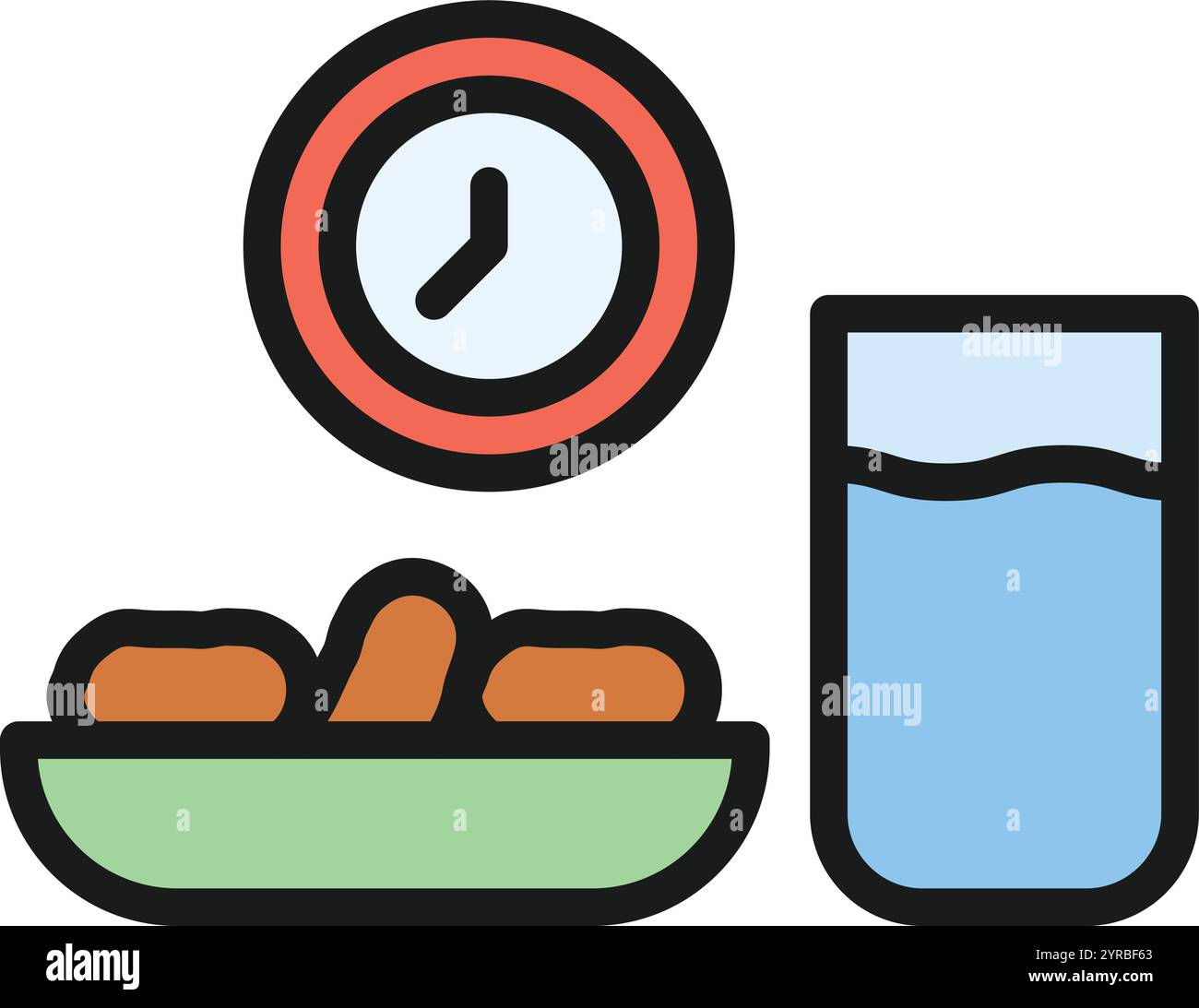 Iftar icon vector image. Suitable for mobile application web application and print media. Stock Vector