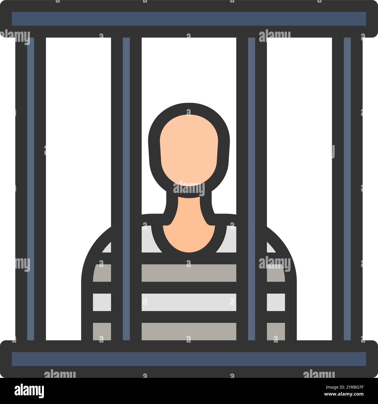 Jail icon vector image. Suitable for mobile application web application and print media. Stock Vector