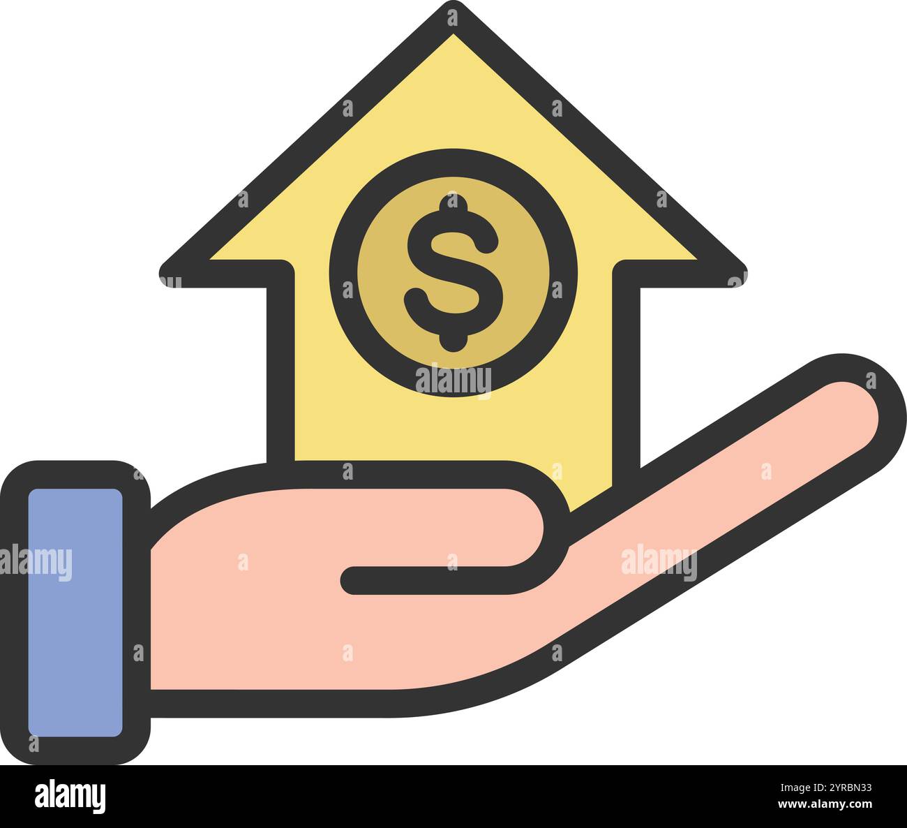 Mortgage Loan icon vector image. Suitable for mobile application web application and print media. Stock Vector