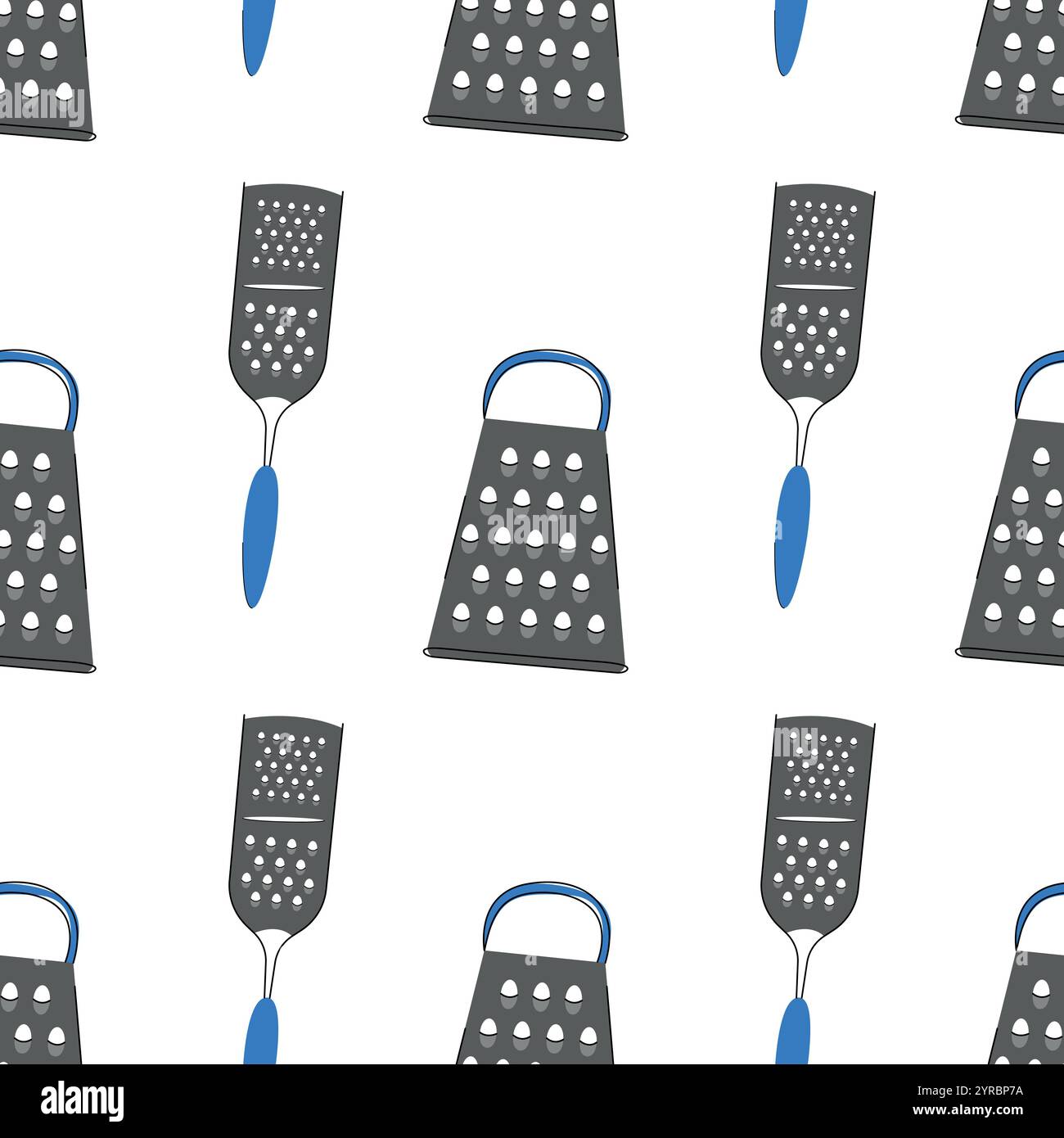 Seamless patterm with graters. Kitchen utensil. Cooking stuff. Stock Vector