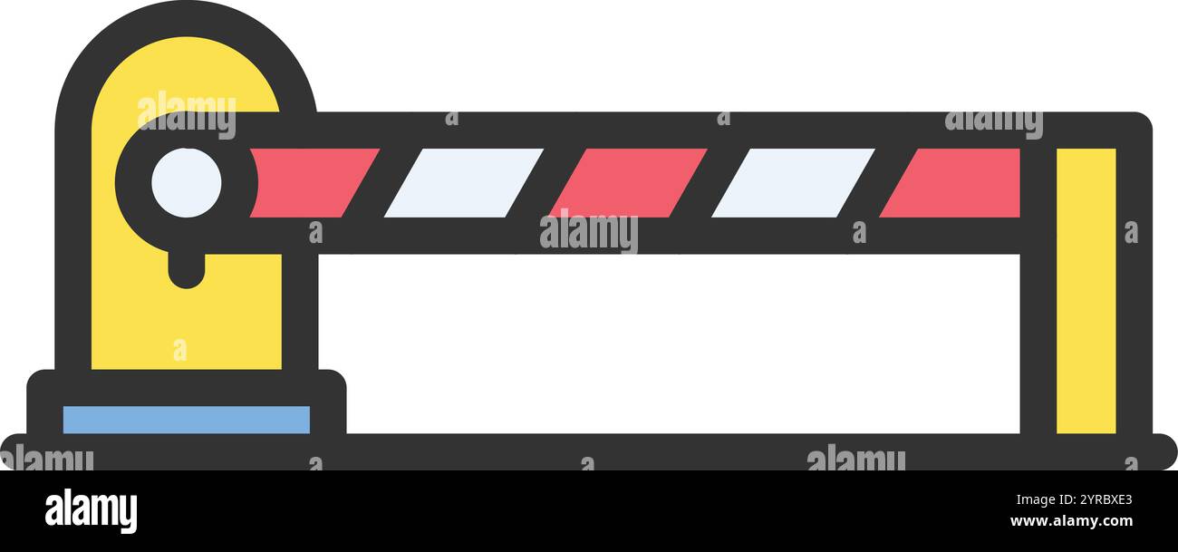 Parking Barrier icon vector image. Suitable for mobile application web application and print media. Stock Vector