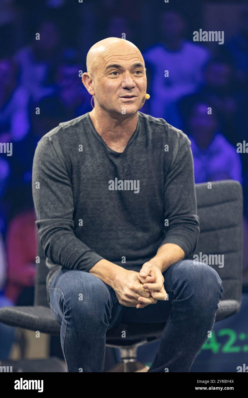 Munich, Germany. 03rd Dec, 2024. The former tennis player Andre Agassi ...