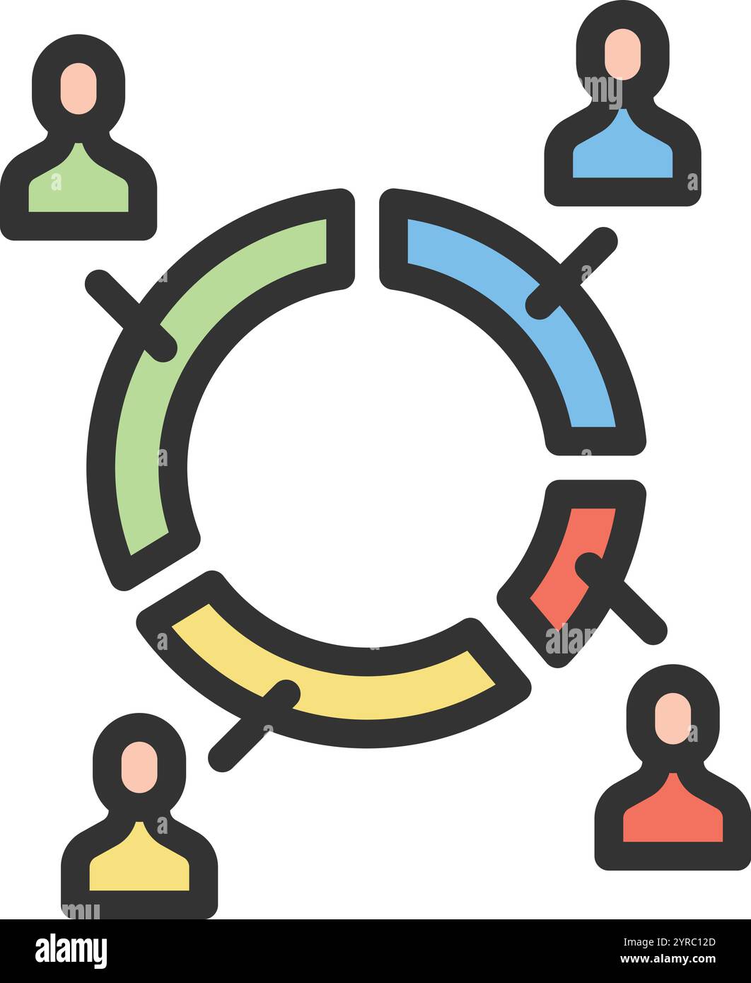 Pie Chart icon vector image. Suitable for mobile application web application and print media. Stock Vector