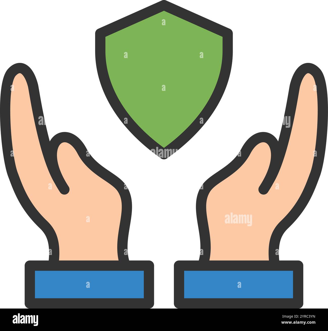 Protect icon vector image. Suitable for mobile application web ...