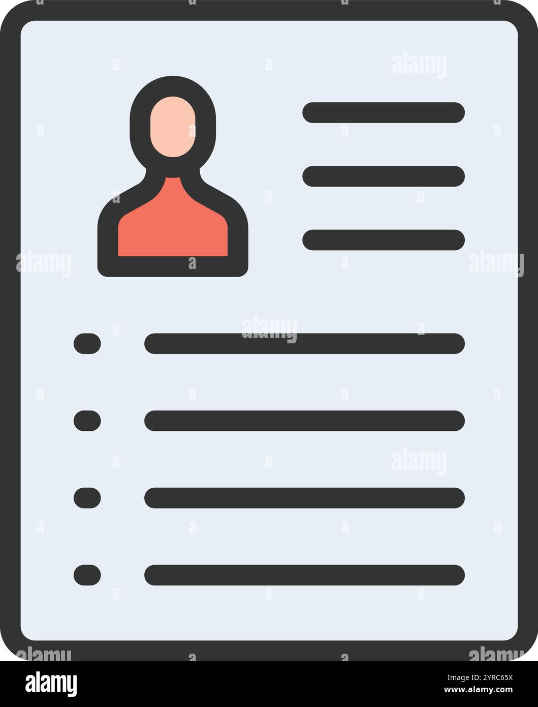 Resume icon vector image. Suitable for mobile application web application and print media. Stock Vector