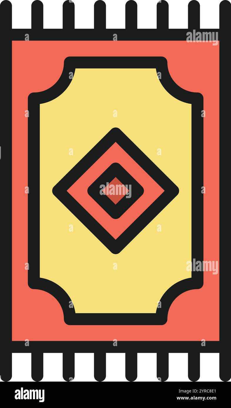 Rug icon vector image. Suitable for mobile application web application and print media. Stock Vector
