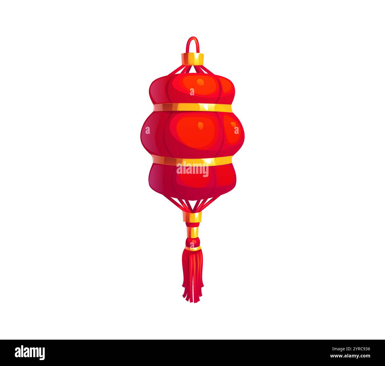 Cartoon Chinese festival red lantern, Asian Chinatown lamp. Traditional ...