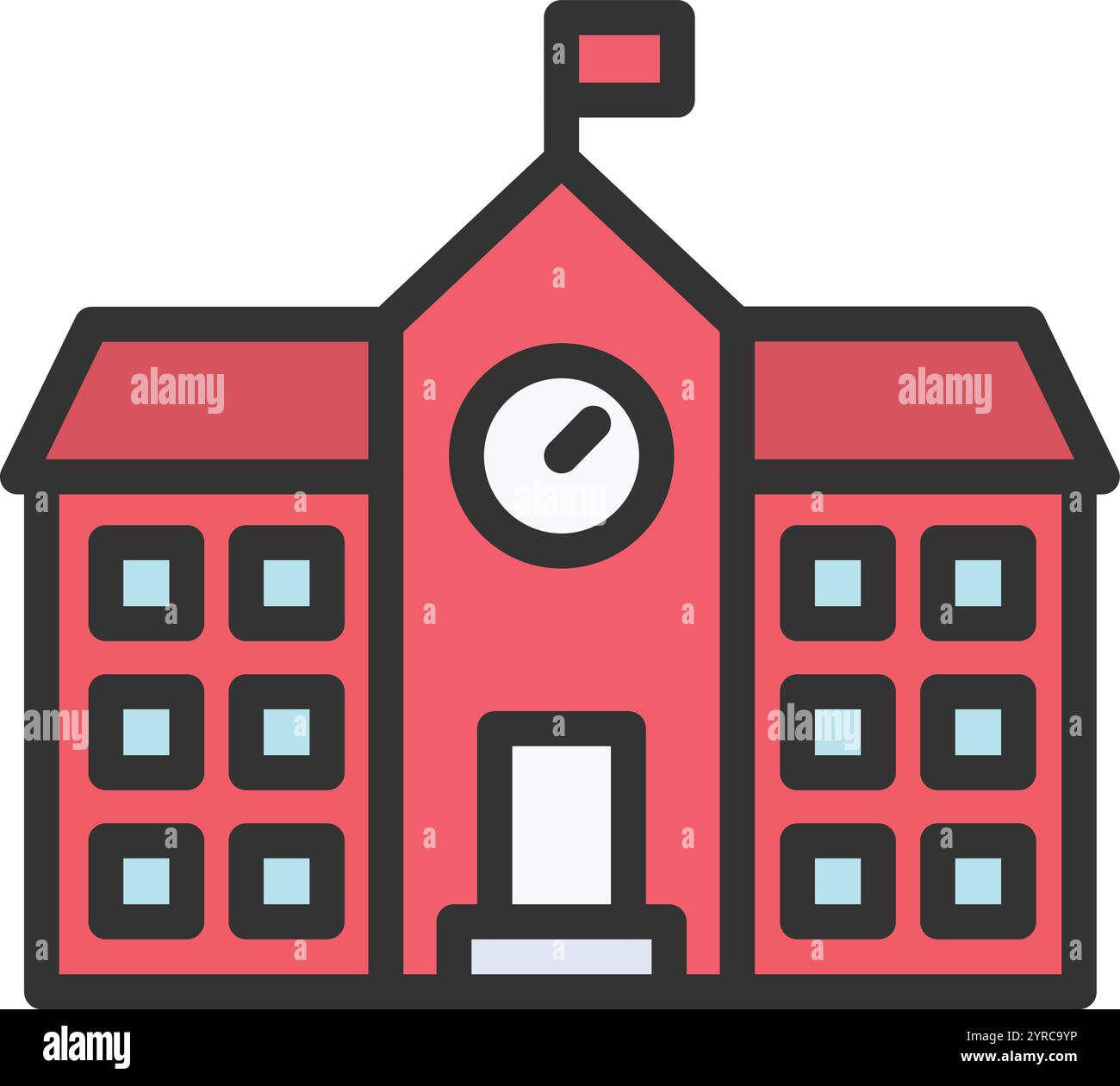 School icon vector image. Suitable for mobile application web application and print media. Stock Vector