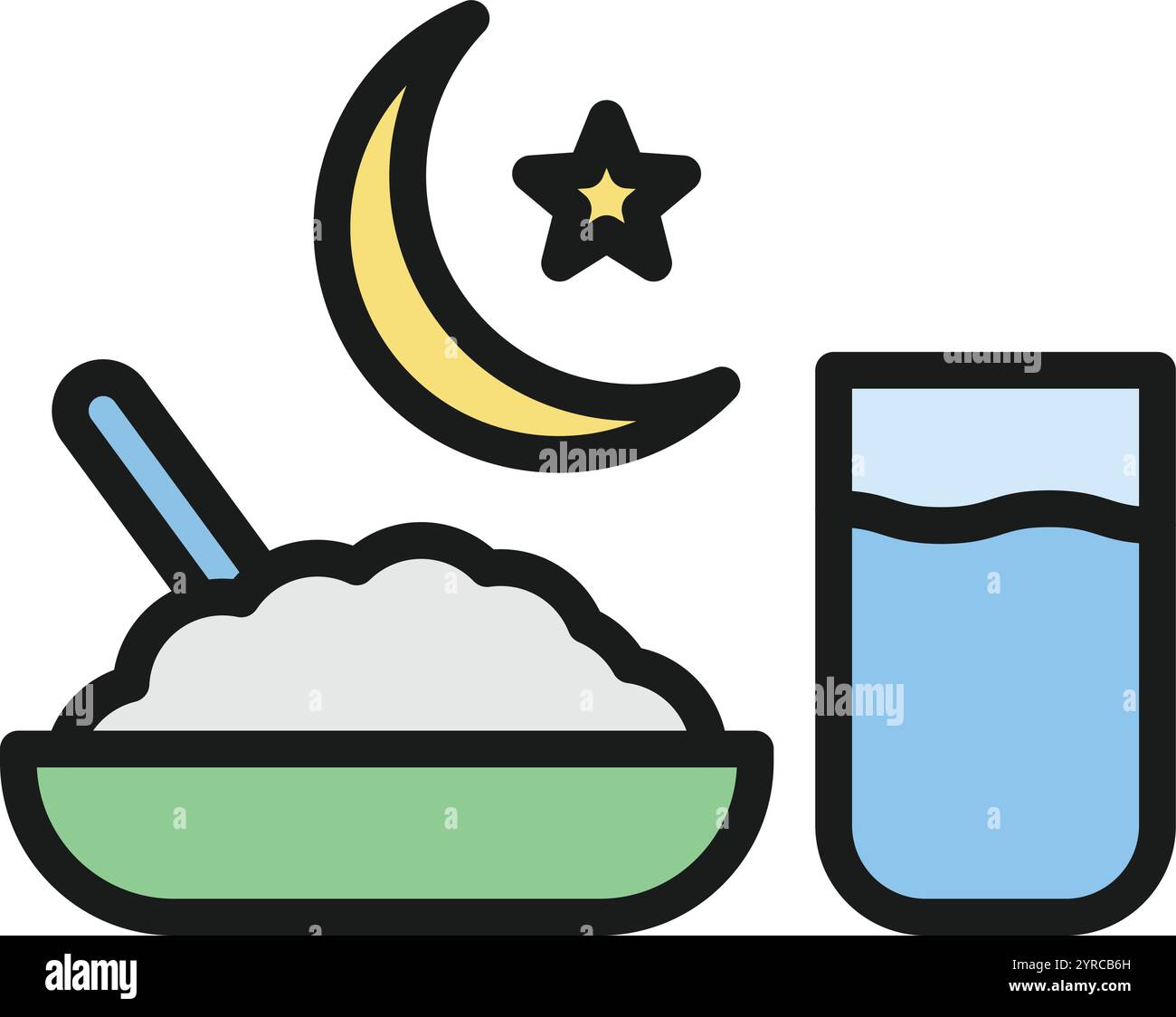 Sehar icon vector image. Suitable for mobile application web application and print media. Stock Vector