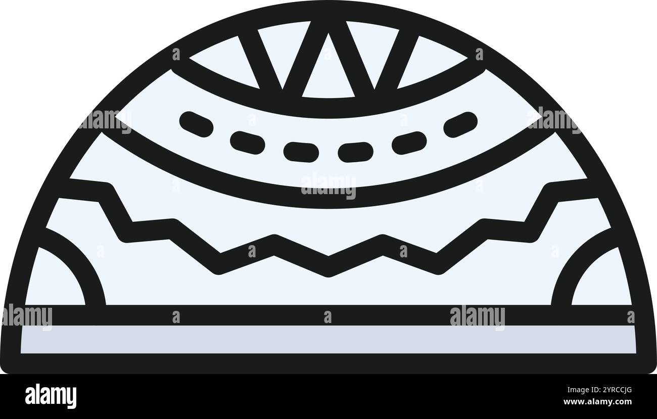 Skullcap icon vector image. Suitable for mobile application web application and print media. Stock Vector