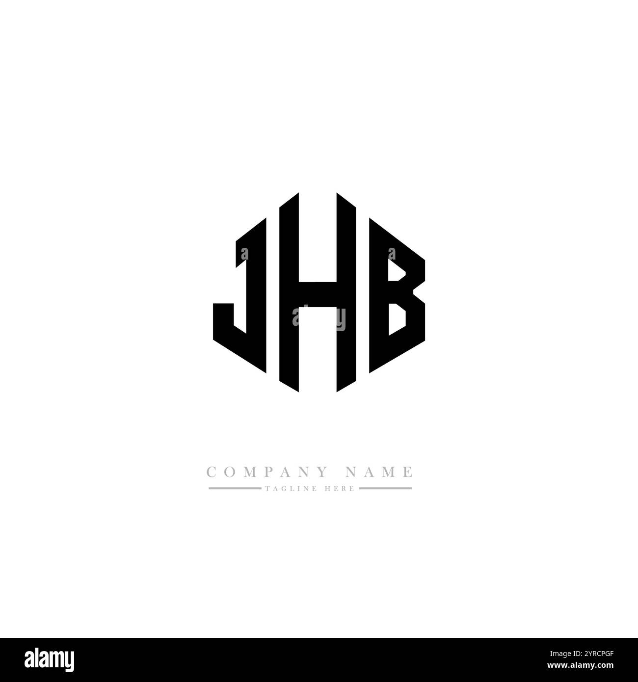 JHB letter logo design with polygon shape. JHB polygon and cube shape