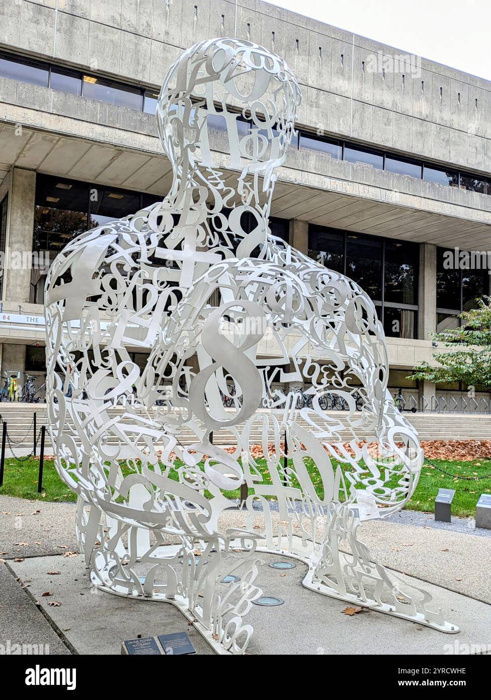 Alchemist sculpture in Cambridge MA - Smartphone Captured Stock Image