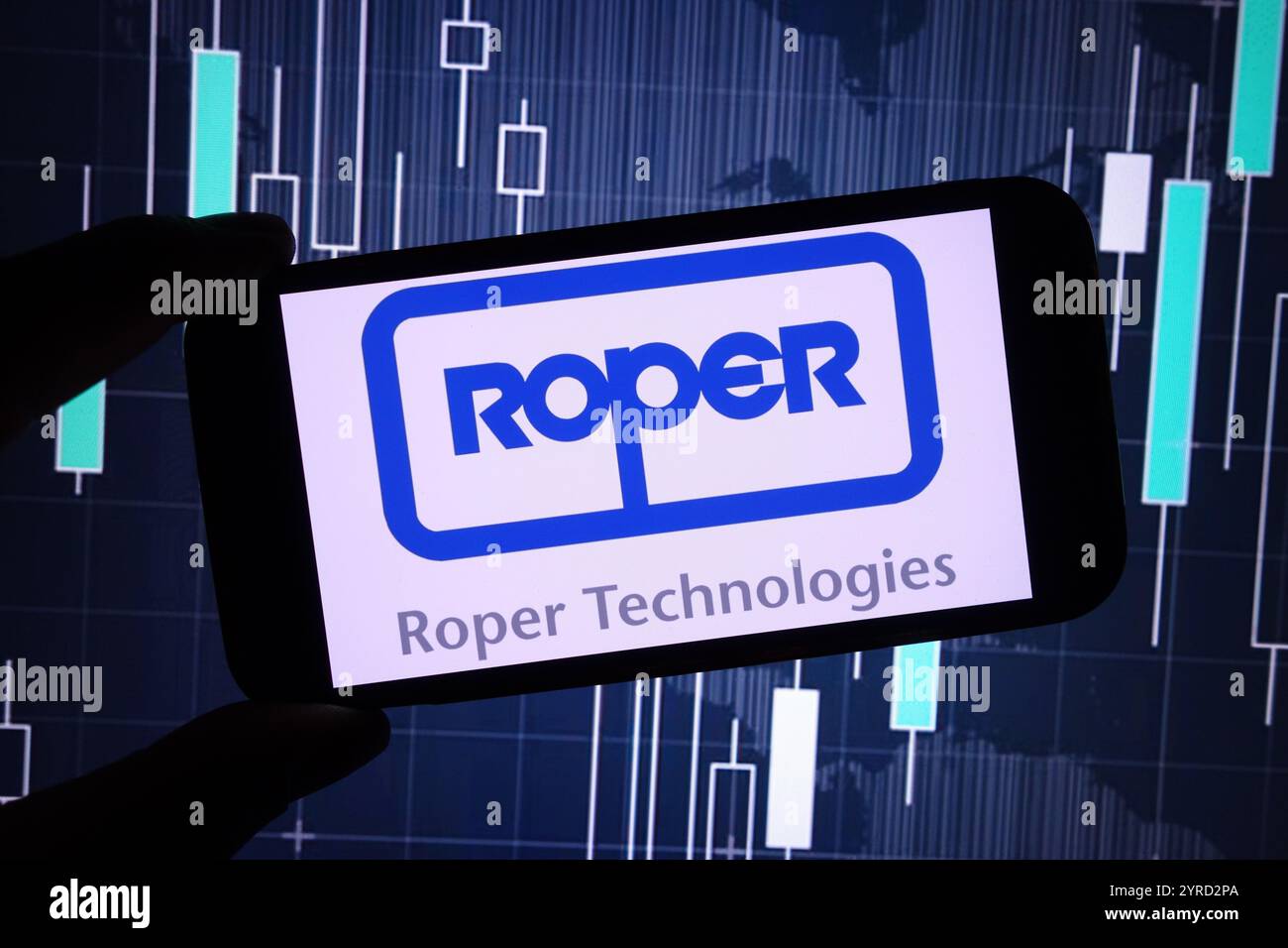 Poland. 3rd Dec, 2024. In this photo illustration, the Roper Technologies company logo is seen displayed on a smartphone screen. (Credit Image: © Piotr Swat/SOPA Images via ZUMA Press Wire) EDITORIAL USAGE ONLY! Not for Commercial USAGE! Stock Photo