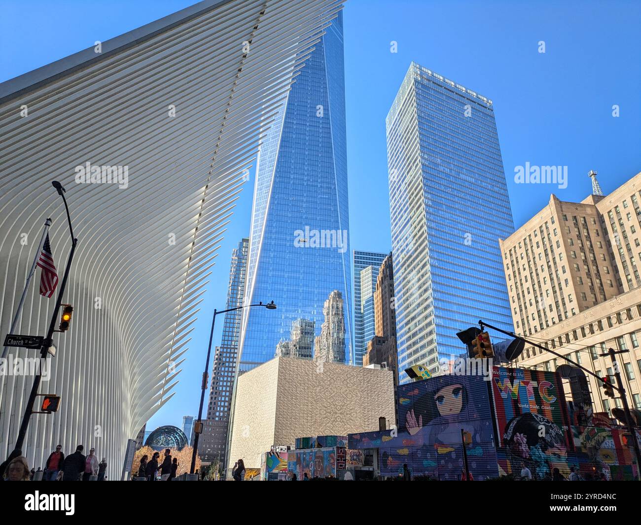 New York 9/11 Memorial buildings - Smartphone Captured Stock Image