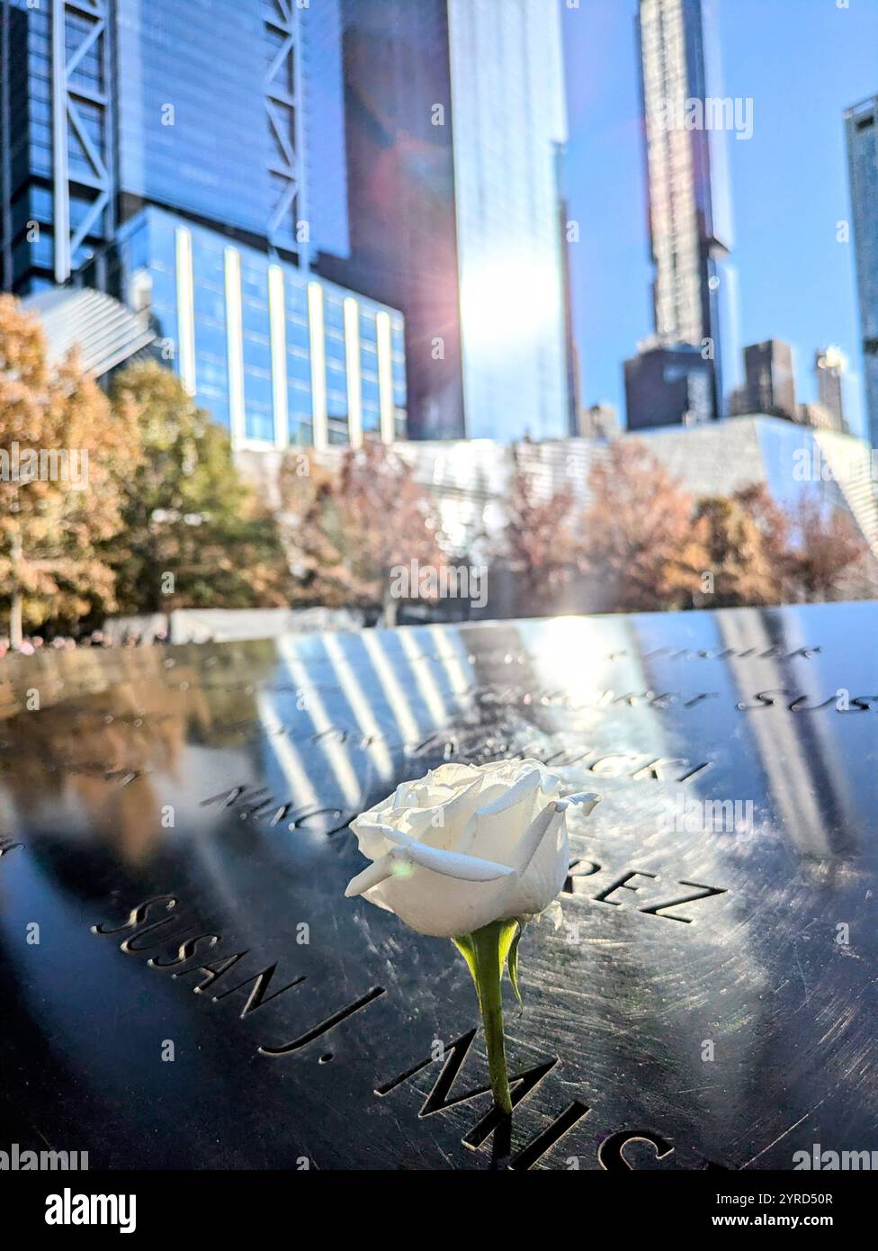 New York 9/11 Memorial buildings - Smartphone Captured Stock Image