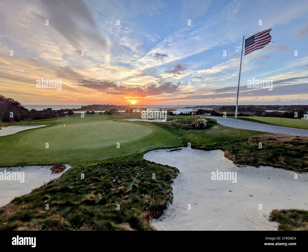 cape cod golf course - Smartphone Captured Stock Image