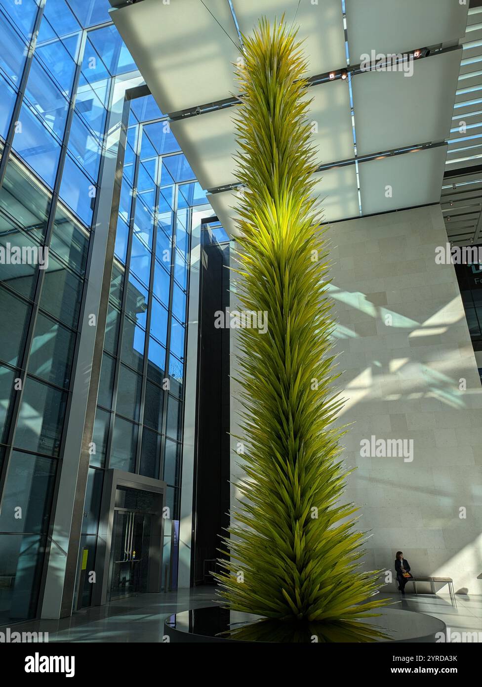 Interior atrium of Boston MFA - Smartphone Captured Stock Image