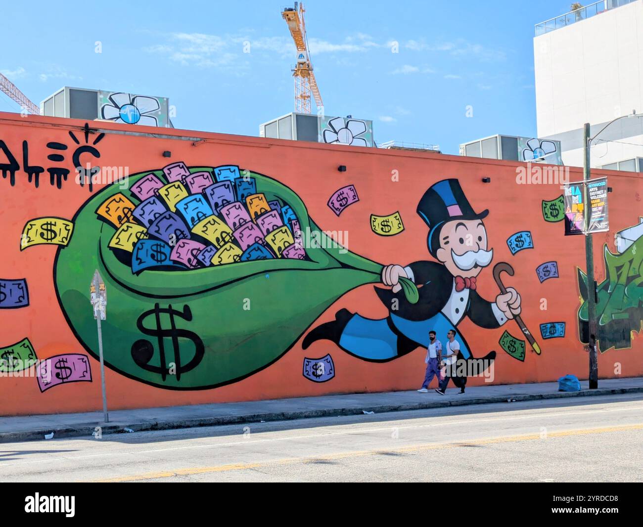 Colourful street art in Miami Wynwood - Smartphone Captured Stock Image