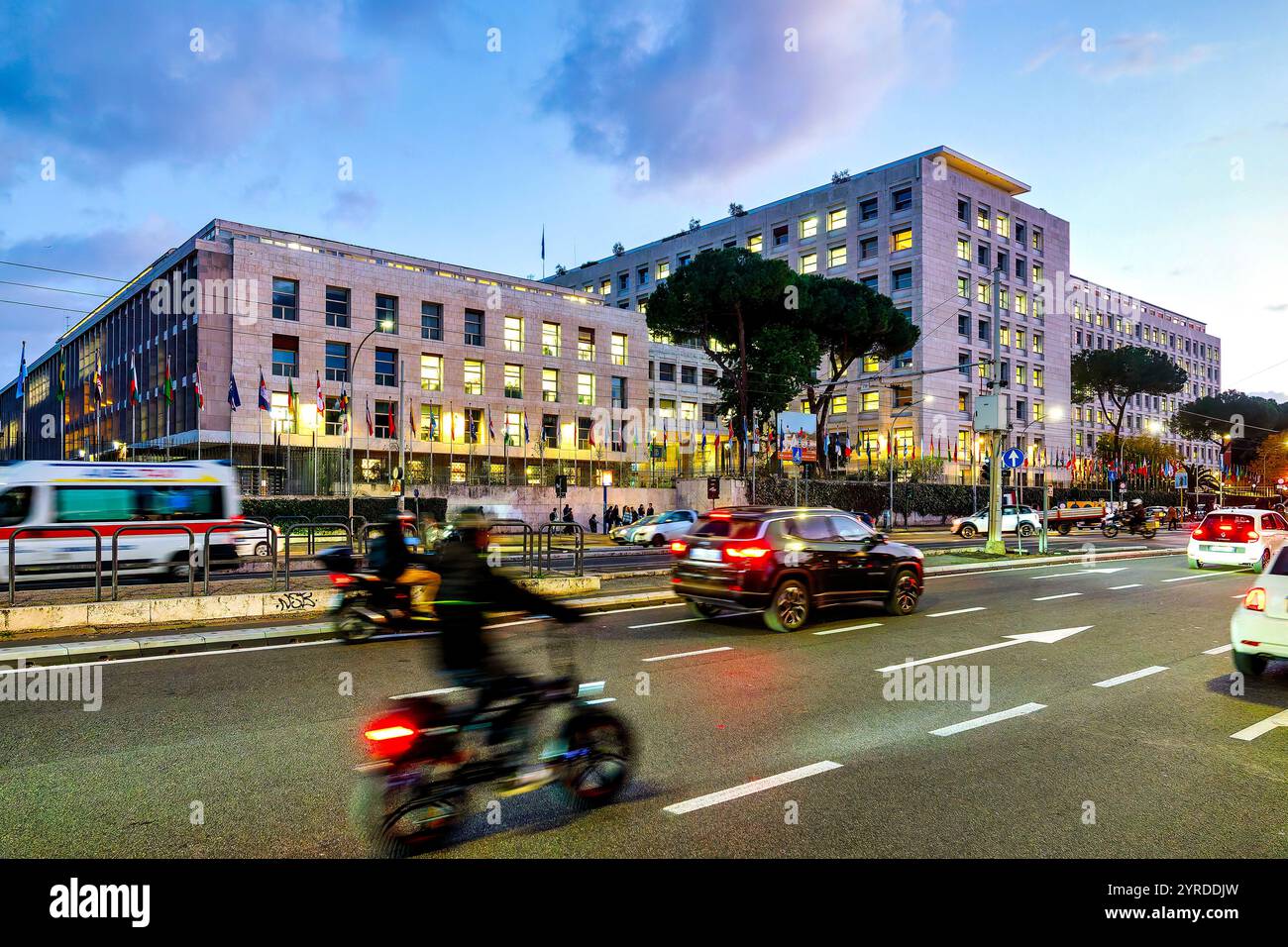 The FAO Headquarters Located On Viale Delle Terme Di Caracalla In Rome 